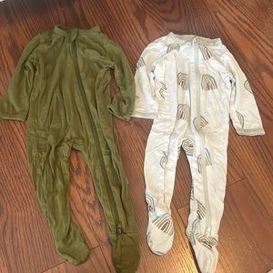 Set of 2 Kyte Baby Boy Zippered Footies: 3-6 Months